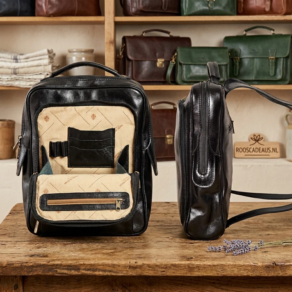 Zakelijke rug- laptoptas Mattinata zwart