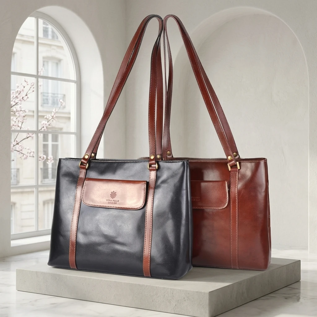 Stijlvolle Vera Pelle Handtas Bolsena - Roos Cadeaus