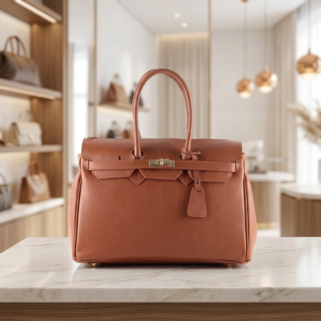 Echt leder schoudertas Cingoli - Bruin