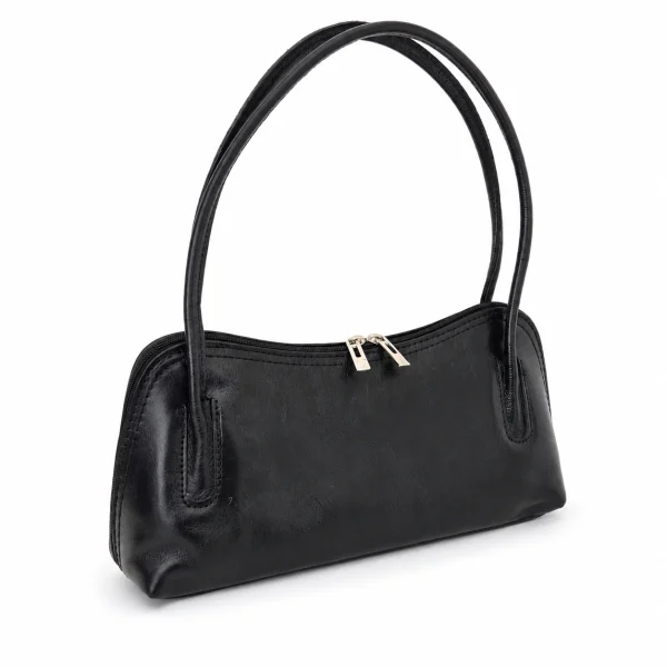 DutchBagStore.nl - Klassieke Lederen dames handtas Prato zwart