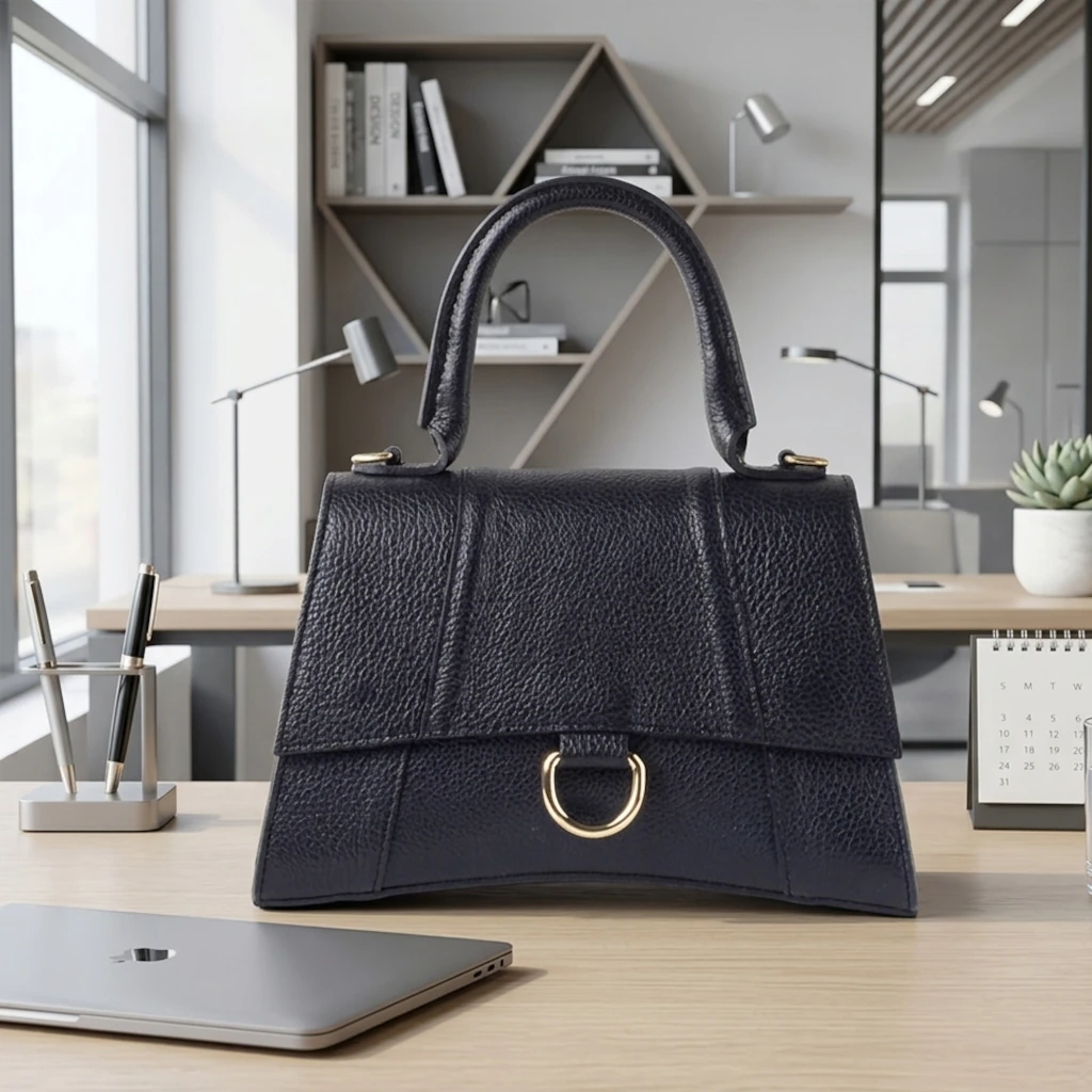 Klassieke Lederen Handtas Sossano – Echt Leer zwart