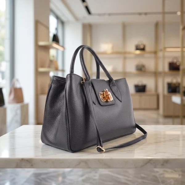 Roos Cadeaus - Stijlvolle Dames Handtas Settefrati - Zwart