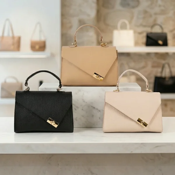 Stijlvolle en klassieke dames handtas Nocara - Vera Pelle 3x