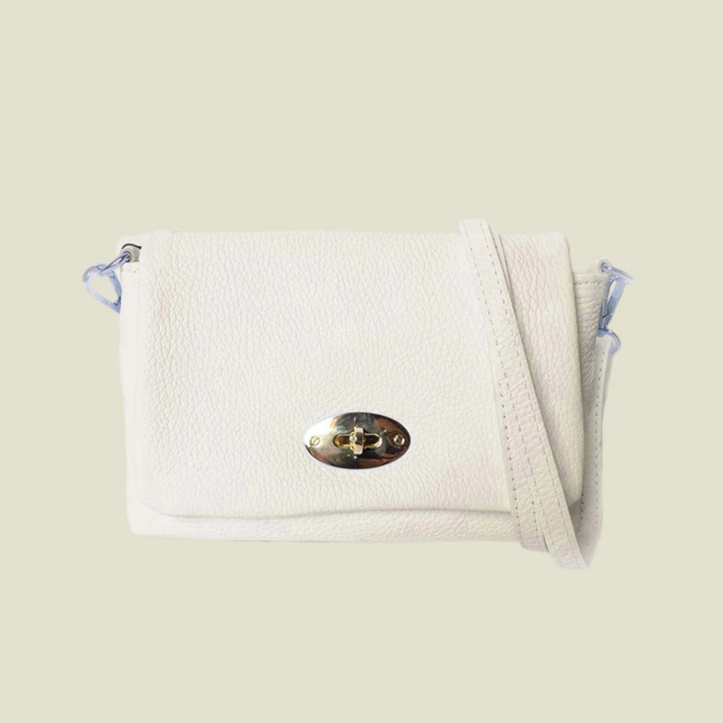 Lederen Schoudertas Gualtieri – Beige