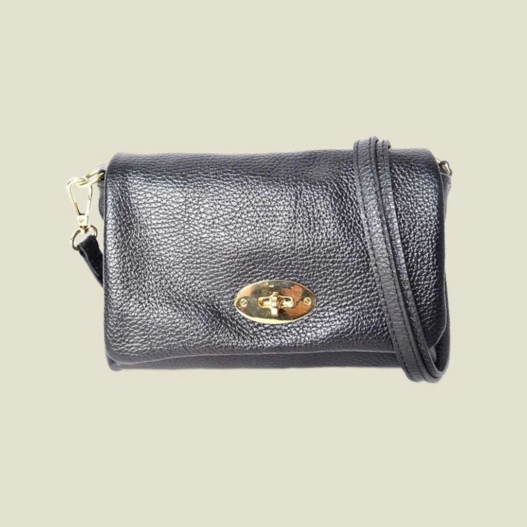 Lederen Schoudertas Gualtieri – Zwart