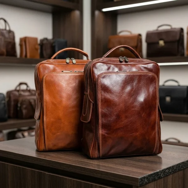 Luxe Lederen Rugtas Mattinata - Handgemaakt Italiaans Design