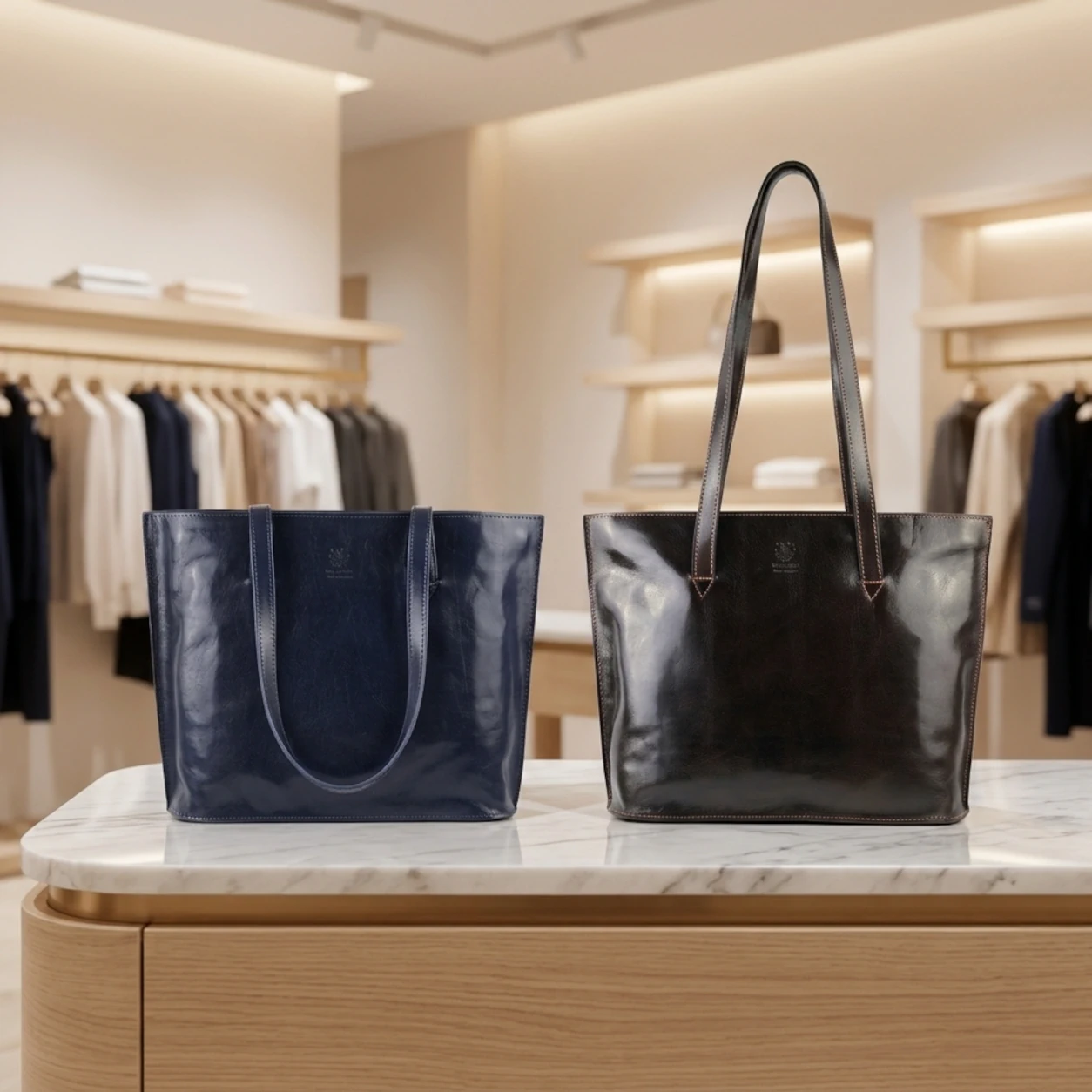 Klassieke en tijdloze Vera Pelle Shopper Forano - Afbeelding 3