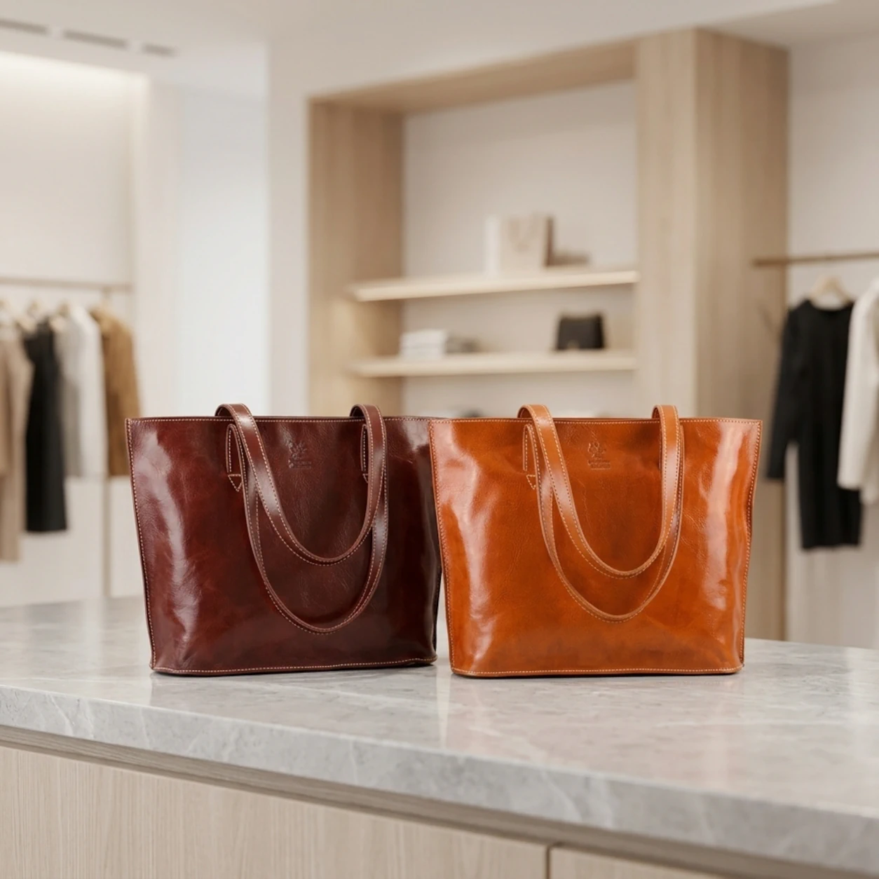Klassieke en tijdloze Vera Pelle Shopper Forano - Afbeelding 2