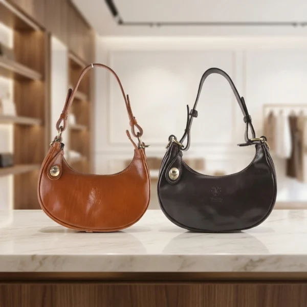 Vera Pelle Leren Schoudertas Ateleta – Klassiek & Elegant Design