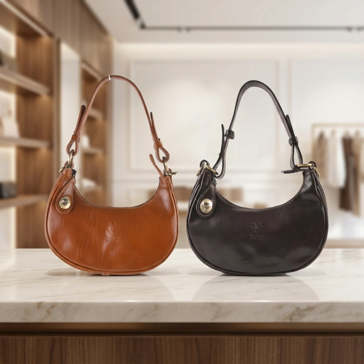 Vera Pelle Leren Schoudertas Ateleta – Klassiek & Elegant Design